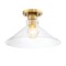 Designers Fountain Leena 14 in. 1-Light Brushed Gold Modern Semi Flush Mount with Clear Glass Shade for Bedrooms D307M-SF-BG - alternate 3